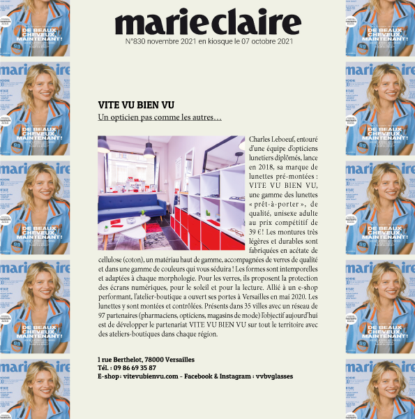 Marie Claire x Vite vu Bien Vu